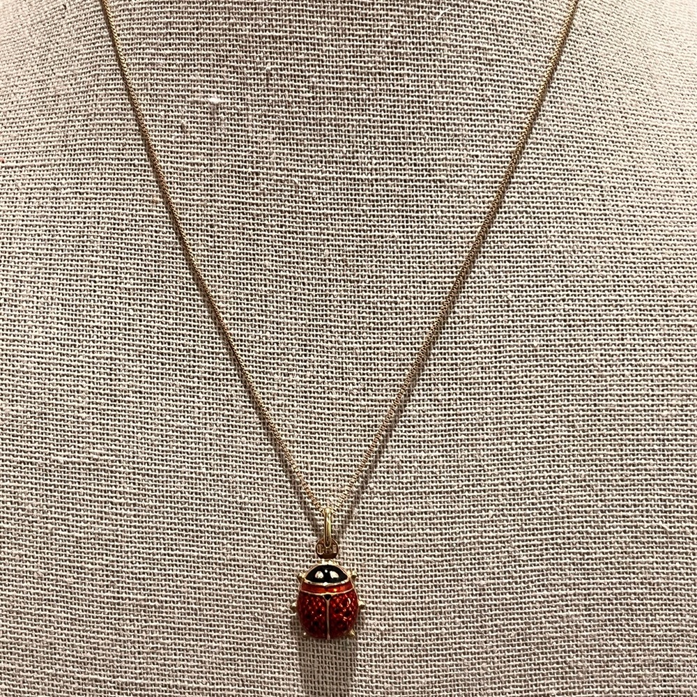 14Kt Gold Ladybug Pendant Necklace never worn N161
